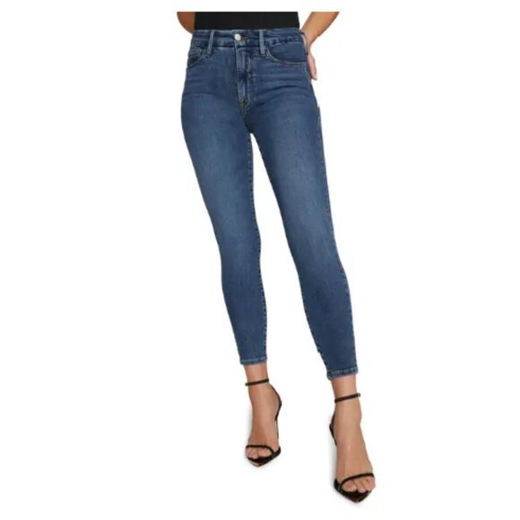 Good American Denim - Good American Extreme V High Waist Ankle Skinny Jeans